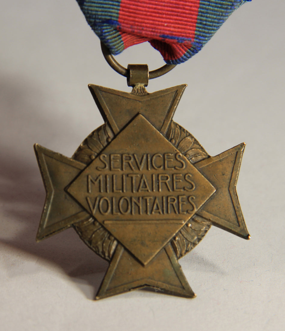 France 1934 WWI Croix Des Services Militaires Volontaires 3e Classse - Bronze L019478