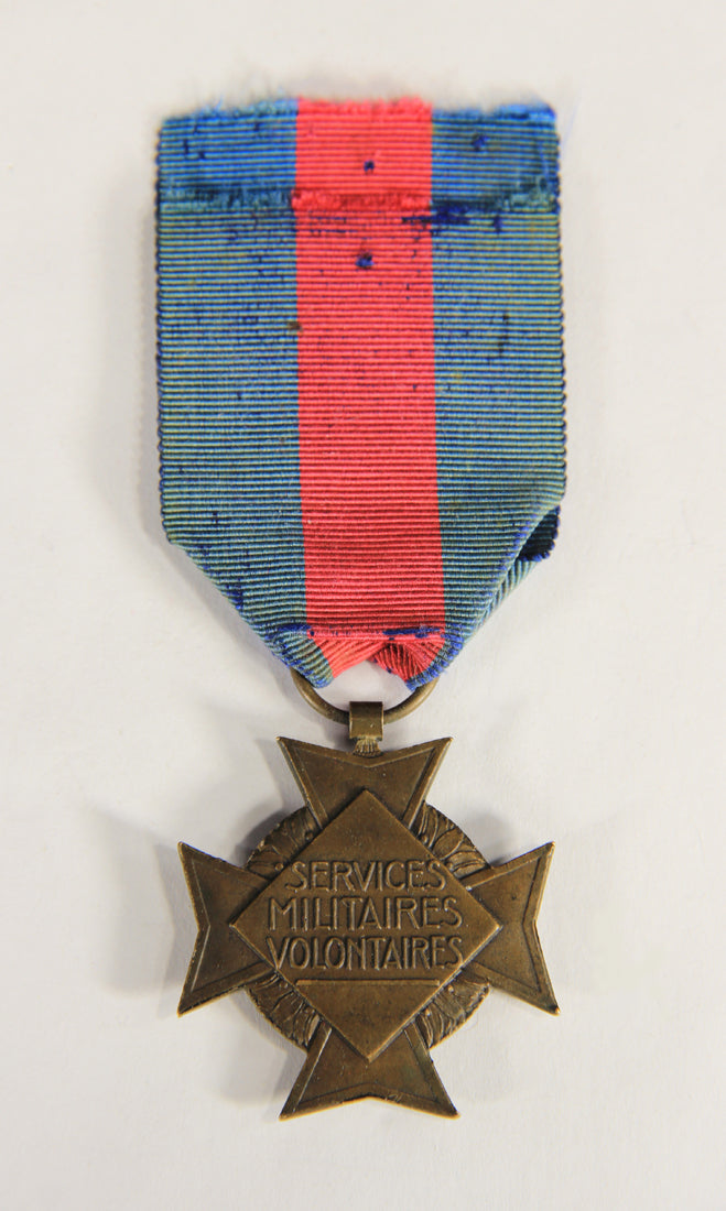 France 1934 WWI Croix Des Services Militaires Volontaires 3e Classse - Bronze L019478