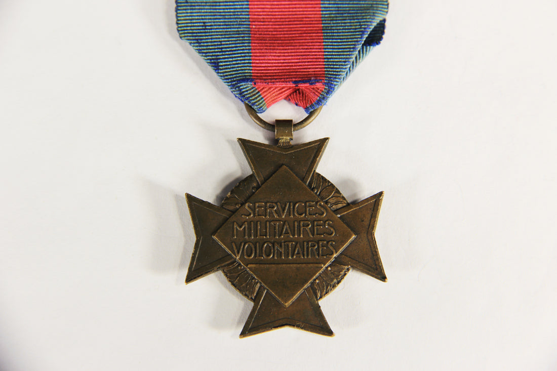 France 1934 WWI Croix Des Services Militaires Volontaires 3e Classse - Bronze L019478