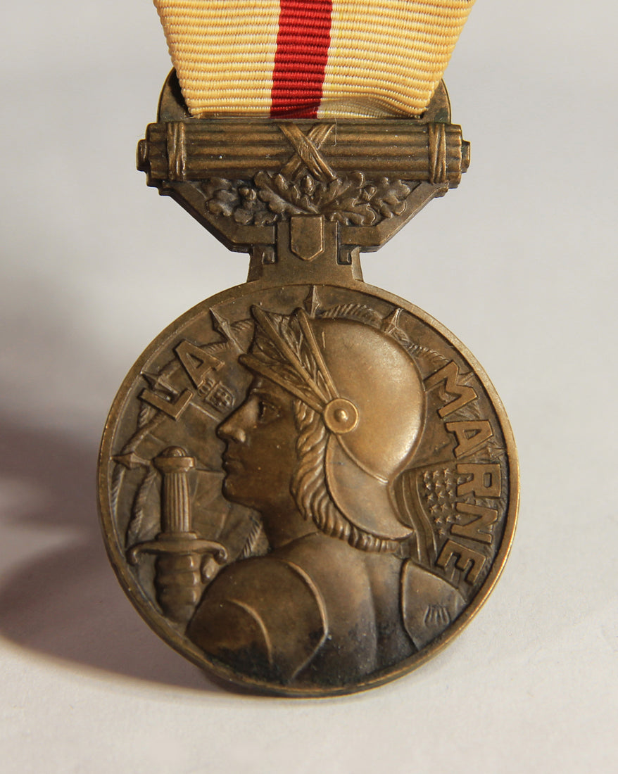 France 1937 War Medal WWI Médaille De La Marne - The Marne Medal - 1914-1918 Bronze L019484