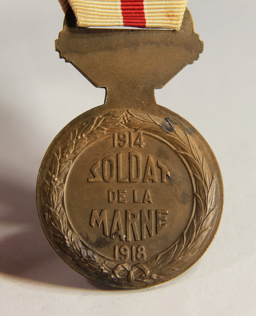 France 1937 War Medal WWI Médaille De La Marne - The Marne Medal - 1914-1918 Bronze L019484