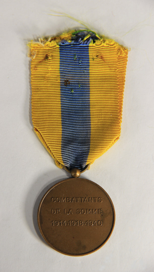 France 1956 WWI & WWII Médaille Commém. De La Bataille De La Somme - Bronze L019485