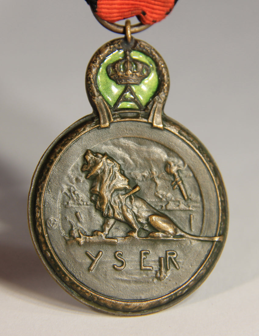 Belgium 1918 WWI Yser Medal - Médaille De L'Yser - Medaille Van De Ijser - Bronze L019495