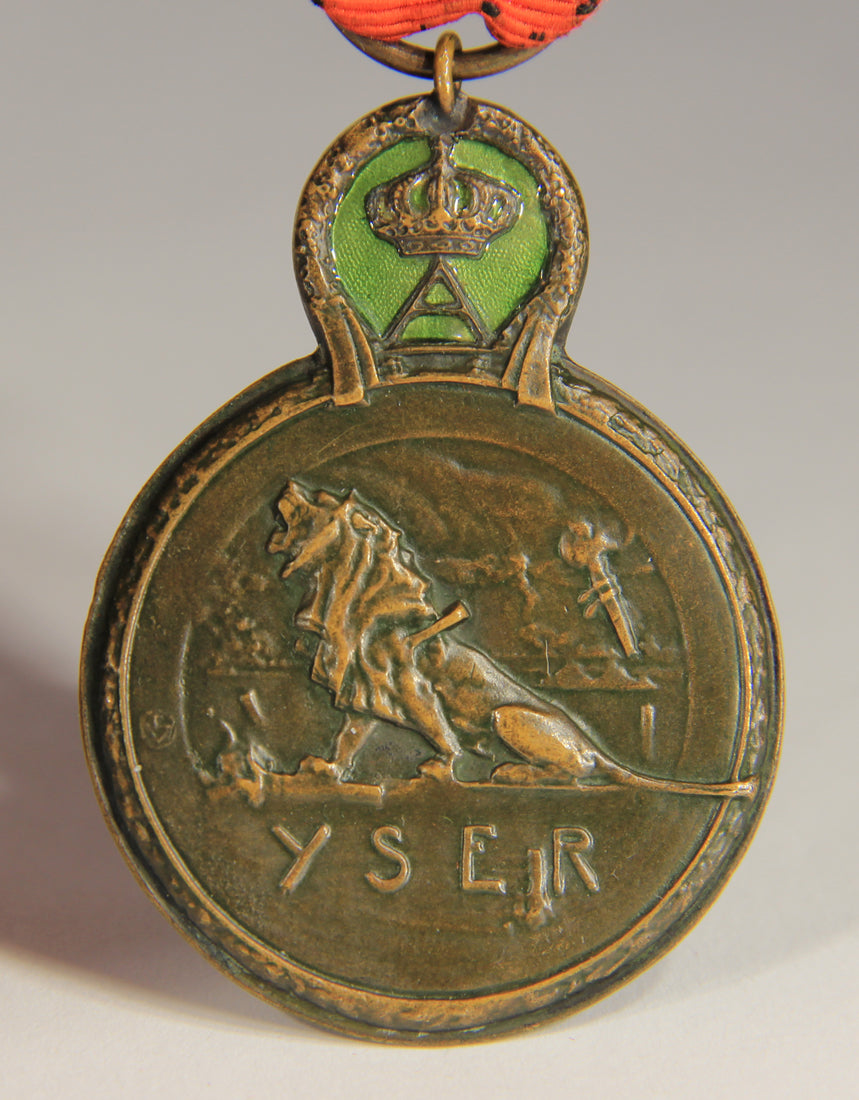 Belgium 1918 WWI Yser Medal - Médaille De L'Yser - Medaille Van De Ijser - Bronze L019495