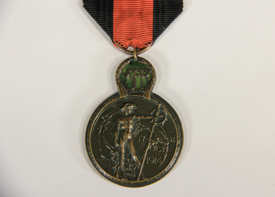 Belgium 1918 WWI Yser Medal - Médaille De L'Yser - Medaille Van De Ijser - Bronze L019495