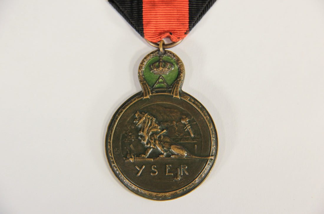 Belgium 1918 WWI Yser Medal - Médaille De L'Yser - Medaille Van De Ijser - Bronze L019495
