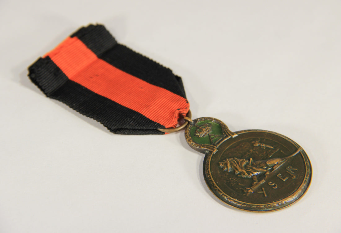 Belgium 1918 WWI Yser Medal - Médaille De L'Yser - Medaille Van De Ijser - Bronze L019495