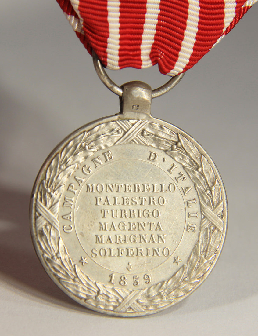 France 1859 Médaille Commémorative De La Campagne D'Italie - Silver L019497