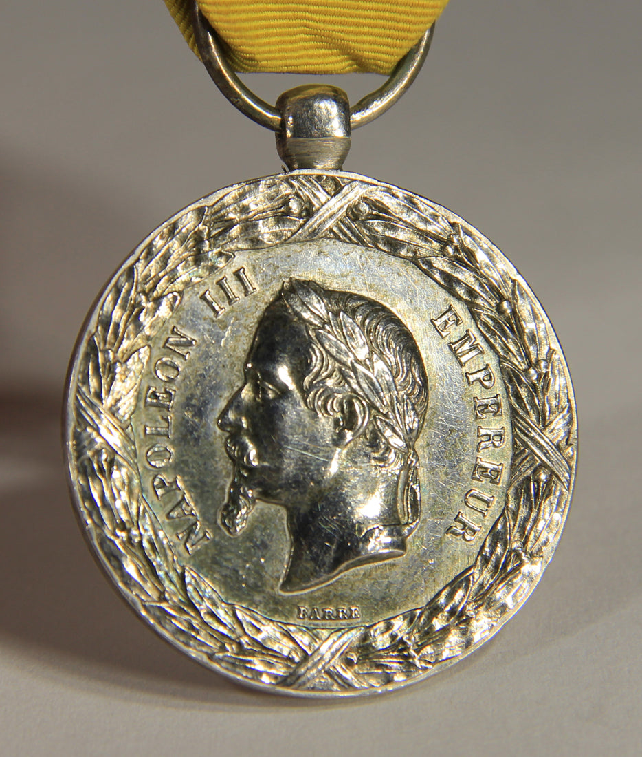 France 1861 Médaille Commémorative De L'Expédition De Chine - .950 Silver L019499