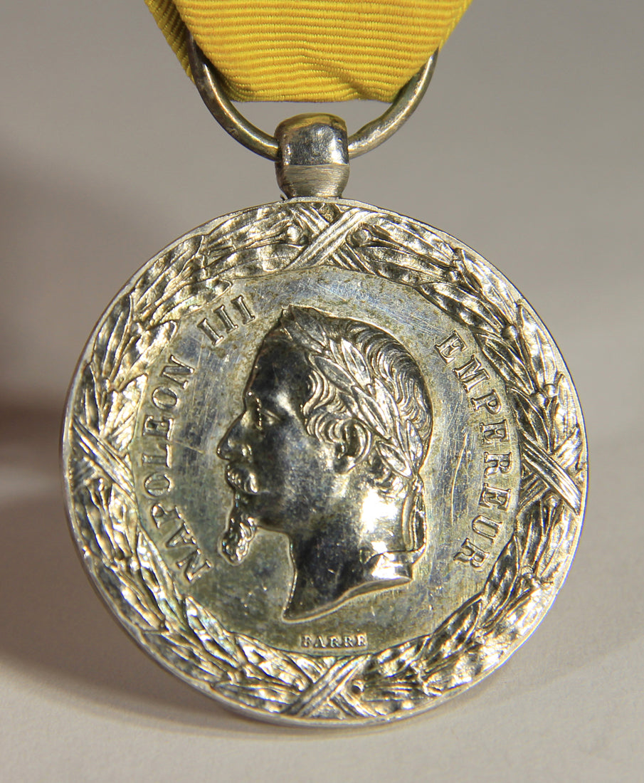 France 1861 Médaille Commémorative De L'Expédition De Chine - .950 Silver L019499
