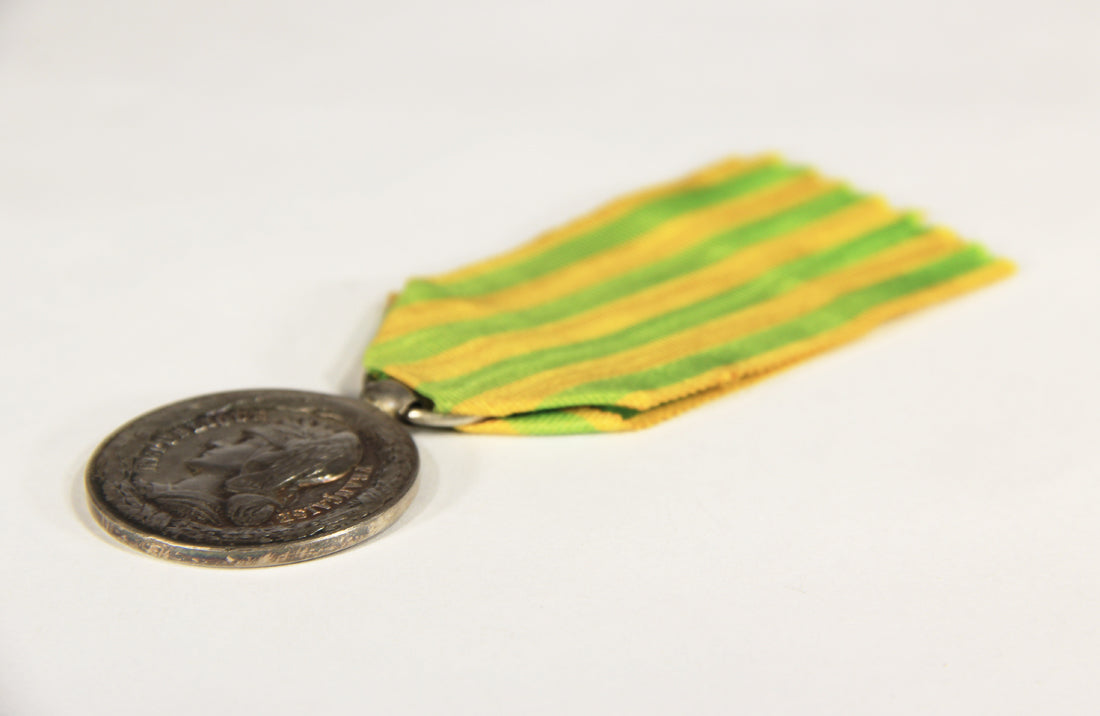 France 1885 Médaille Commémorative Du Tonkin - Armée De Terre 6 Batailles - Silver L019501