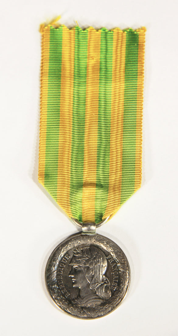 France 1885 Médaille Commémorative Du Tonkin - Troupes De Marine 7 Batailles - Silver L019502