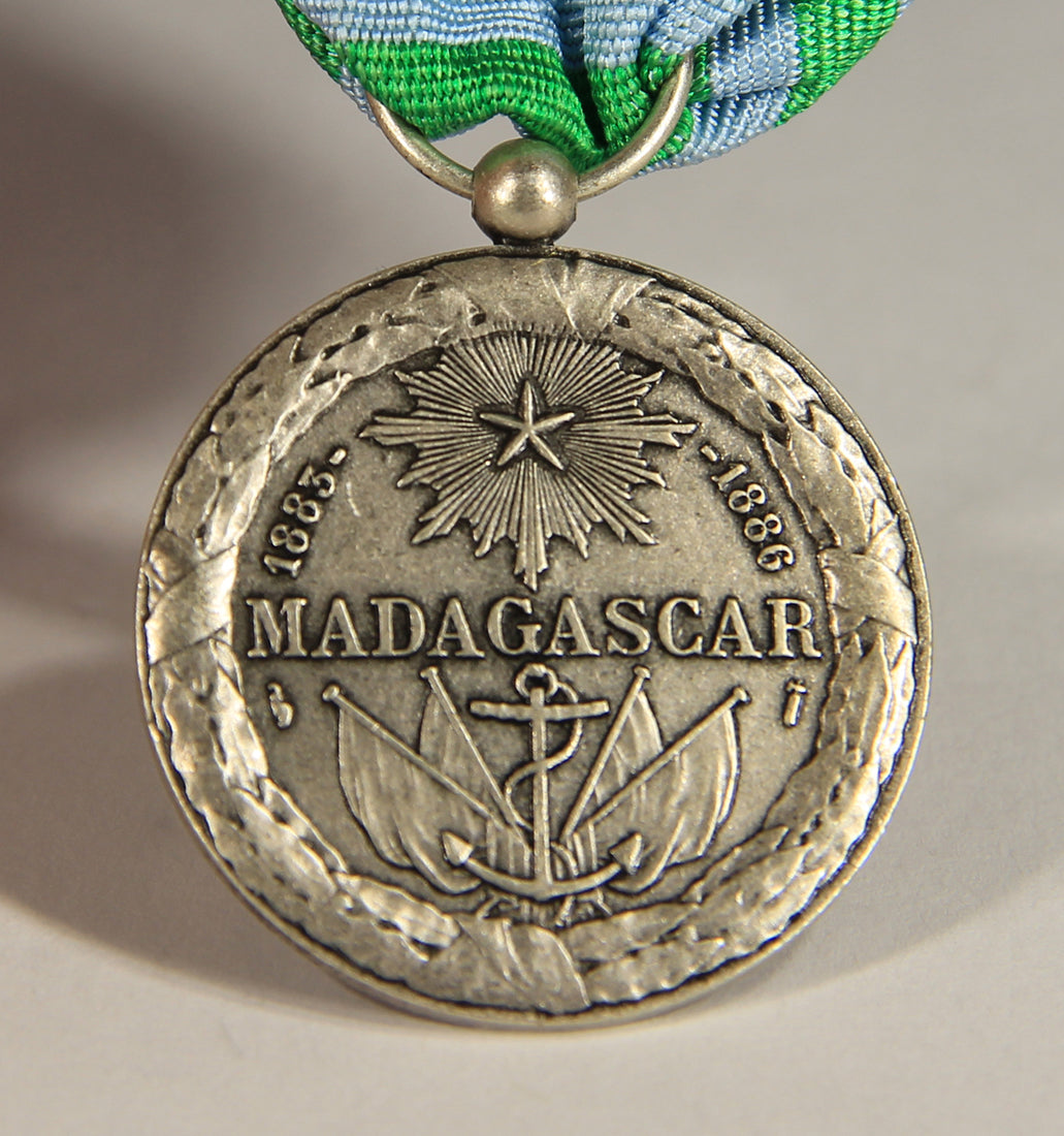 France 1886 Médaille Commémorative De Madagascar 1ère Expédition .950 Silver L019503