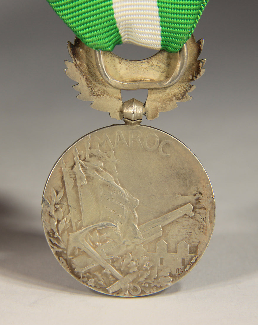 France 1909 Médaille Commémorative Du Maroc - Morocco Comm. Medal 4 Clasps L019507