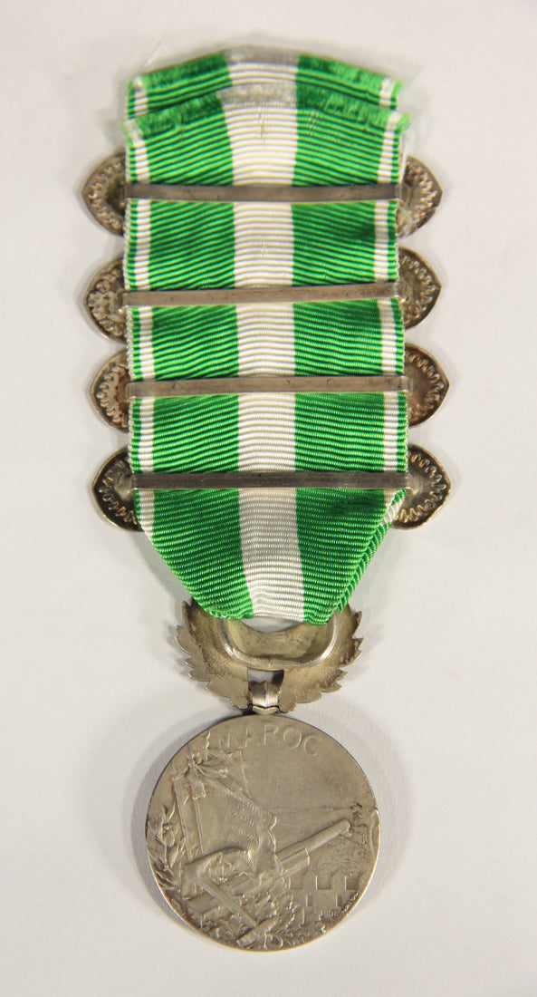 France 1909 Médaille Commémorative Du Maroc - Morocco Comm. Medal 4 Clasps L019507