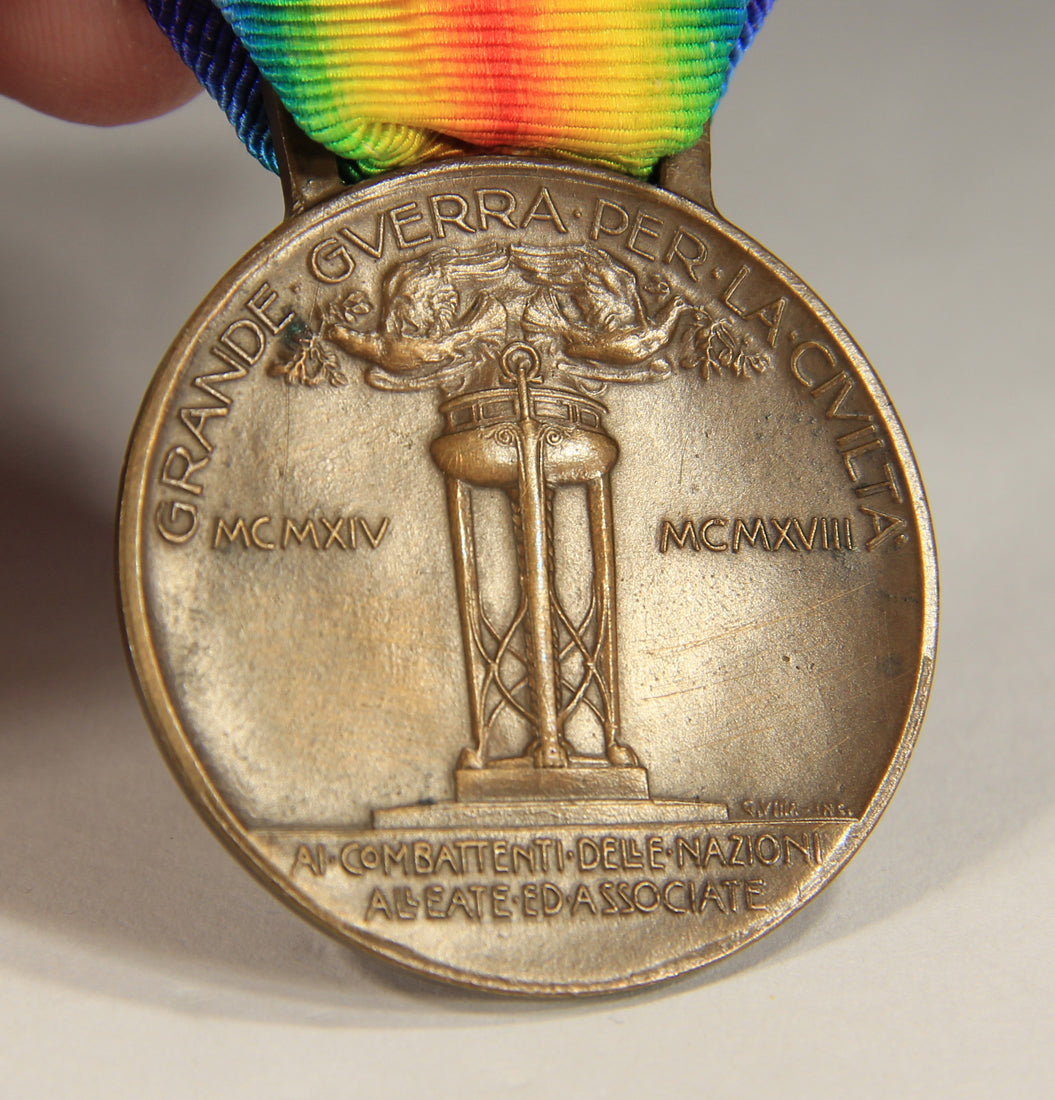Italy 1920 WWI Inter-Allied Victory Medal - Médaille De La Victoire Interalliée - Bronze L019517