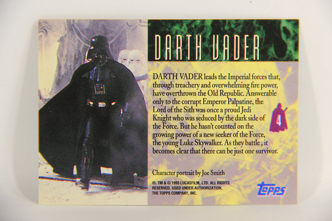 Star Wars Galaxy 1993 Topps Trading Card #4 Darth Vader Artwork ENG L019524