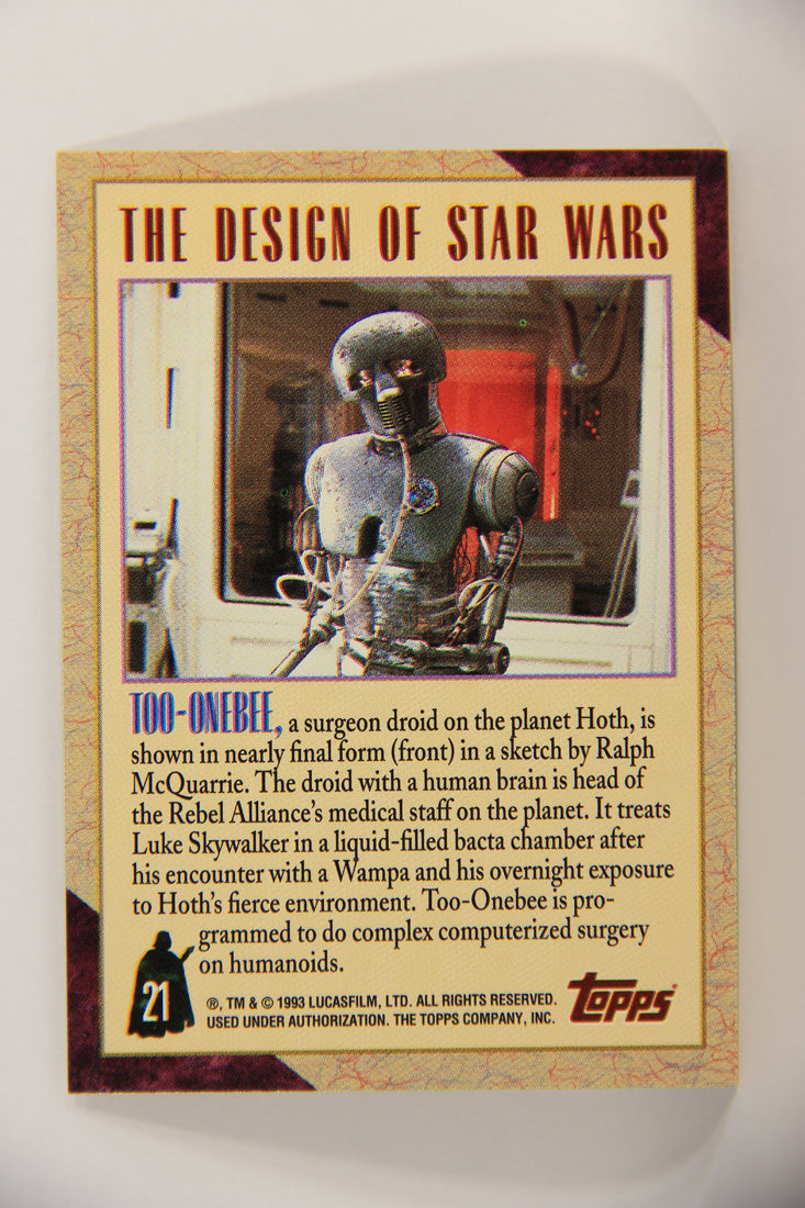 Star Wars Galaxy 1993 Topps Trading Card #21 Too-Onebee 2-1B Artwork ENG L019531