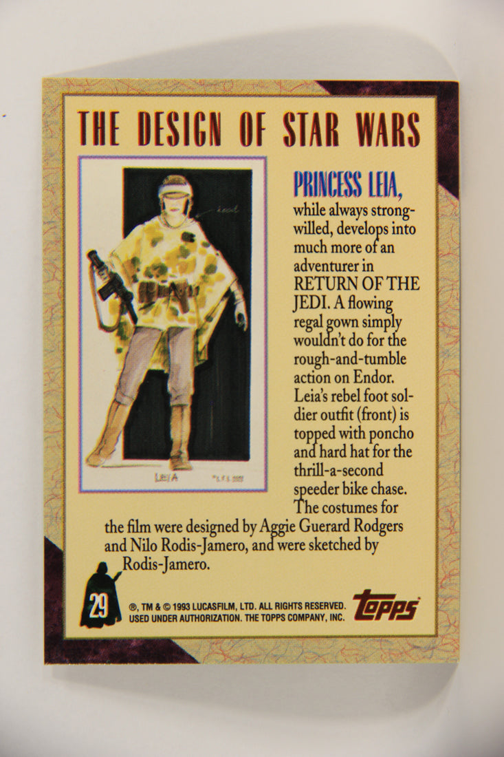 Star Wars Galaxy 1993 Topps Trading Card #29 Princess Leia ENG L019534