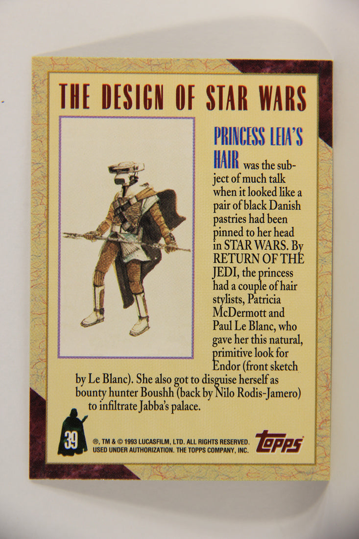 Star Wars Galaxy 1993 Topps Trading Card #39 Princess Leia's Hair ENG L019536
