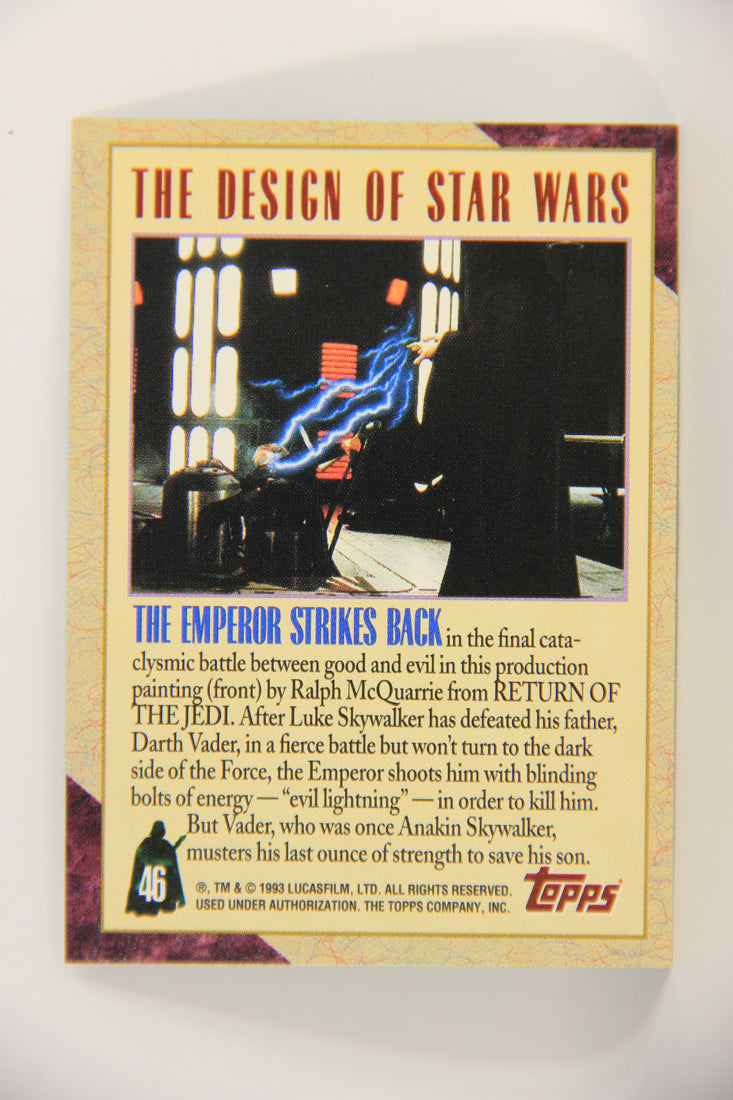 Star Wars Galaxy 1993 Topps Card #46 The Emperor Strikes Back Artwork ENG L019540