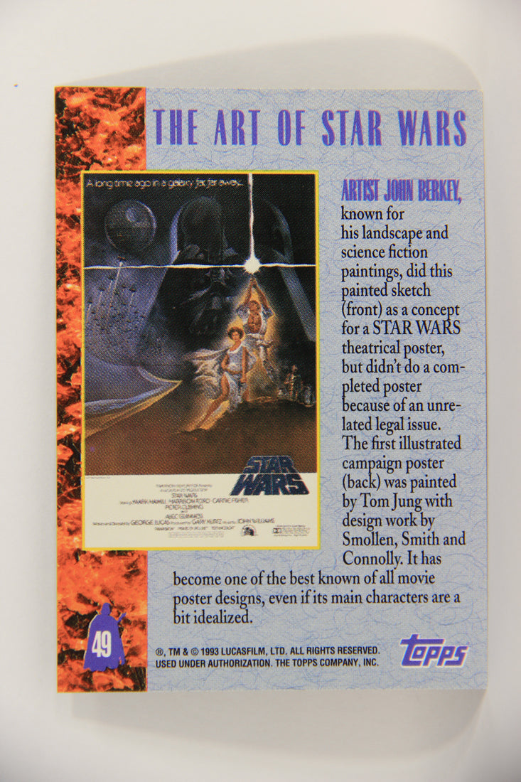 Star Wars Galaxy 1993 Topps Card #49 Artist John Berkey Artwork ENG L019543