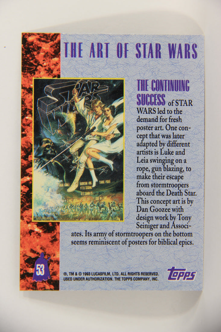 Star Wars Galaxy 1993 Topps Card #53 The Continuing Success Artwork ENG L019544