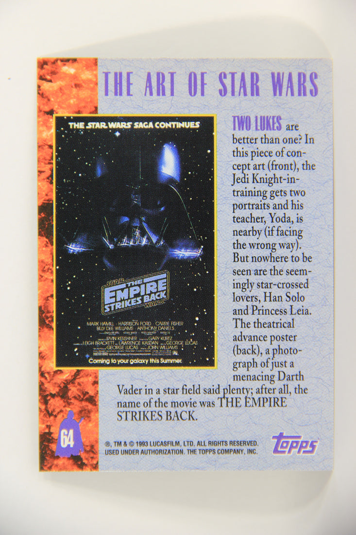 Star Wars Galaxy 1993 Topps Card #64 ESB Concept Art Poster Artwork ENG L019547