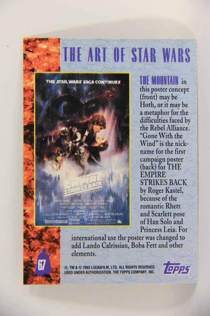 Star Wars Galaxy 1993 Topps Card #67 The Mountain Hoth Planet Artwork ENG L019550