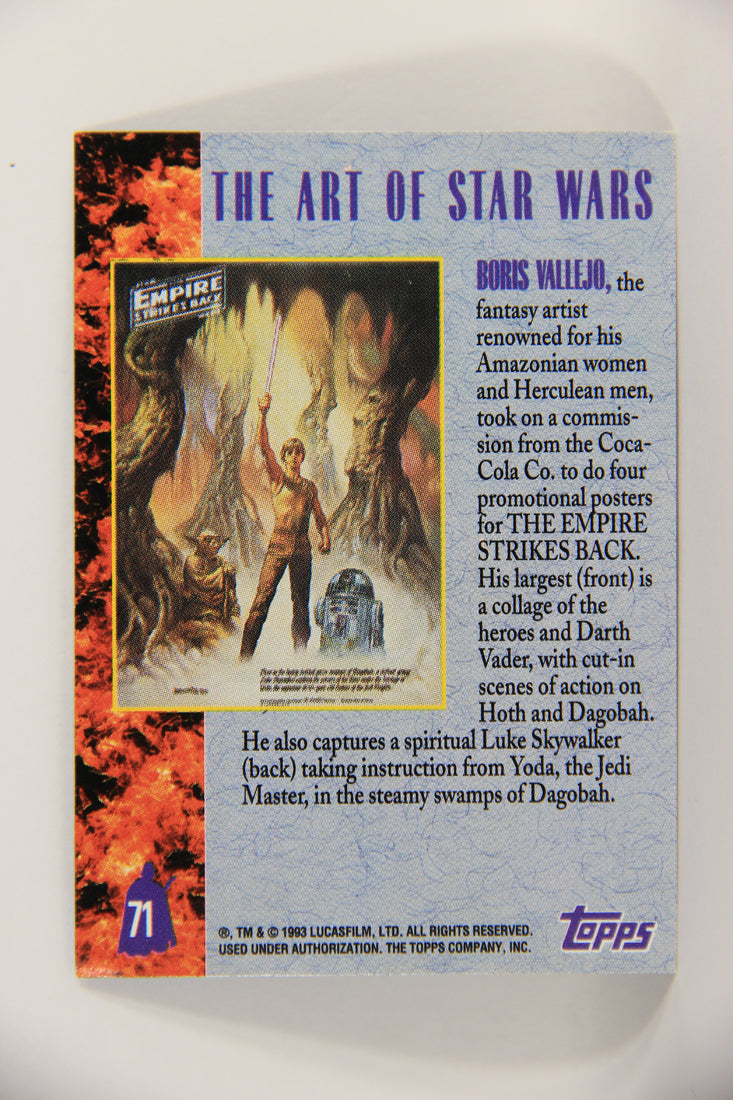 Star Wars Galaxy 1993 Topps Card #71 Darth Vader ESB Boris Vallejo Artwork ENG L019552