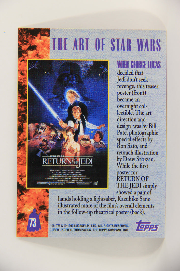 Star Wars Galaxy 1993 Topps Trading Card #73 Revenge Of The Jedi Artwork ENG L019554