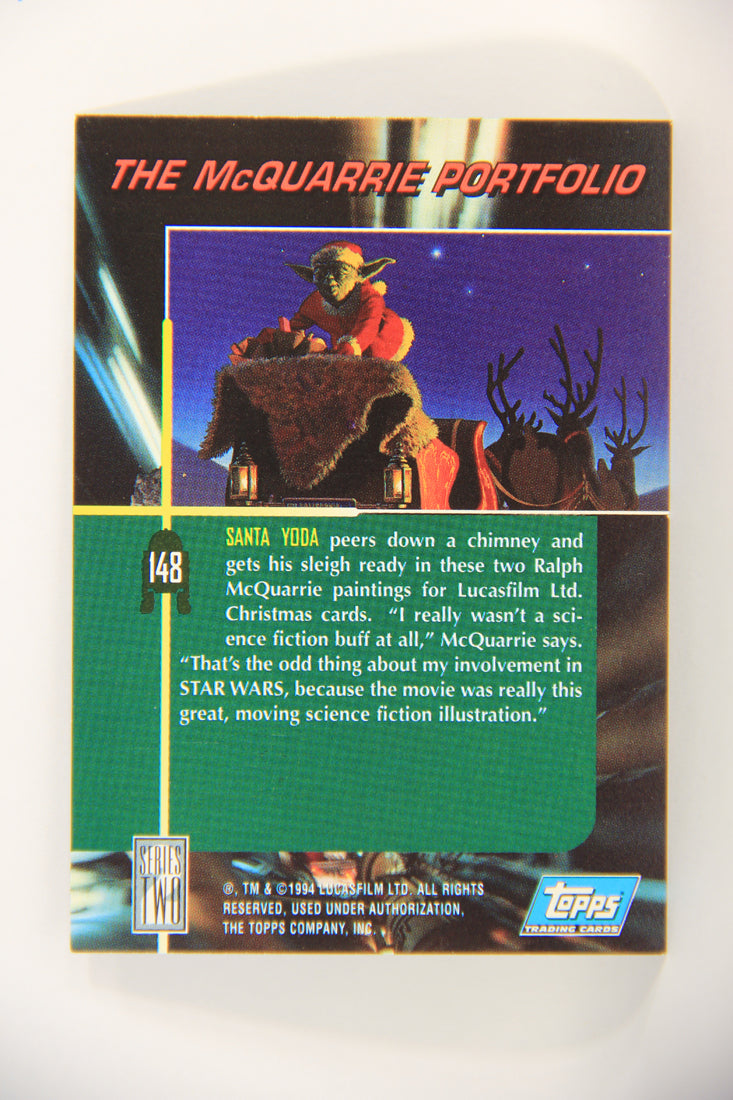 Star Wars Galaxy 1994 Topps Trading Card #148 Santa Yoda Artwork ENG L019588