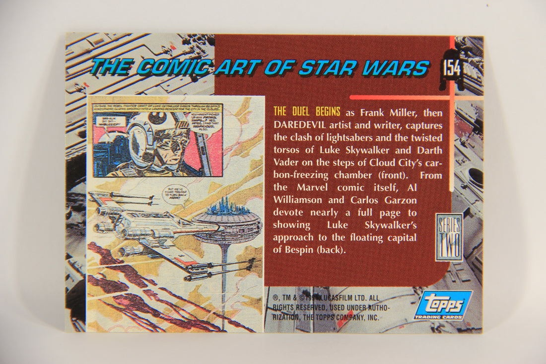 Star Wars Galaxy 1994 Topps Trading Card #154 The Duel Begins Artwork ENG L019592