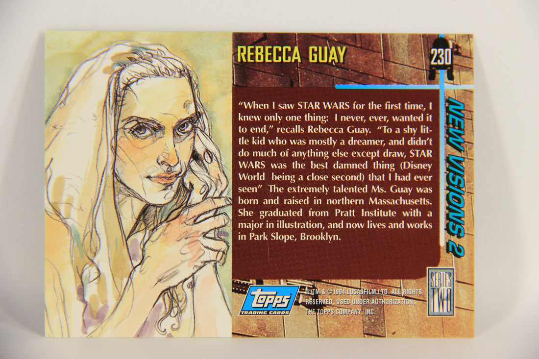 Star Wars Galaxy 1994 Topps Card #230 Leia And Han Kisses Artwork ENG L019624