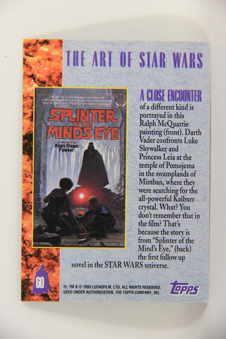 Star Wars Galaxy 1993 Topps Card #60 A Close Encounter Artwork ENG L019637