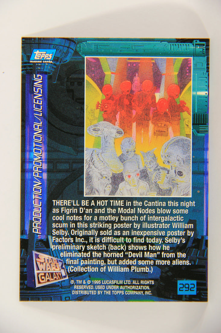 Star Wars Galaxy 1995 Topps Trading Card #292 Cantina Poster Artwork ENG L019654