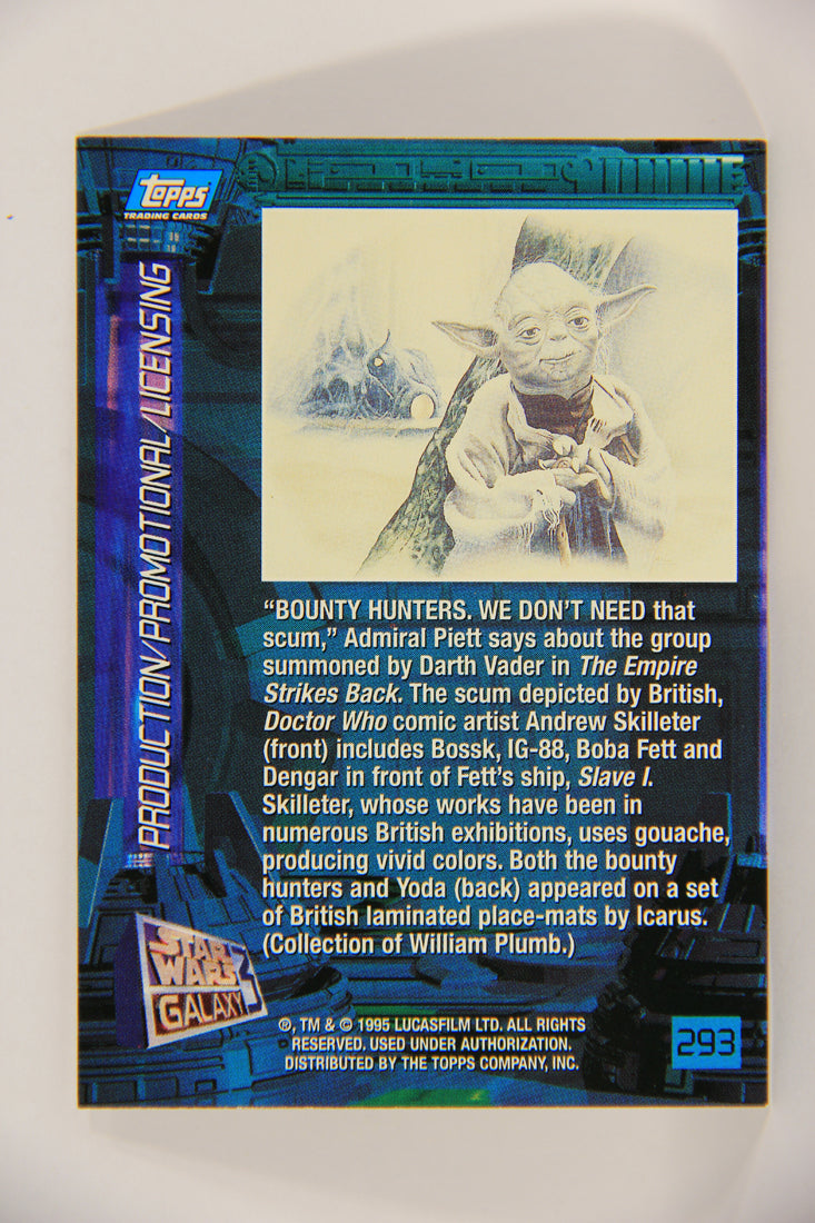 Star Wars Galaxy 1995 Topps Trading Card #293 Bounty Hunters Artwork ENG L019655
