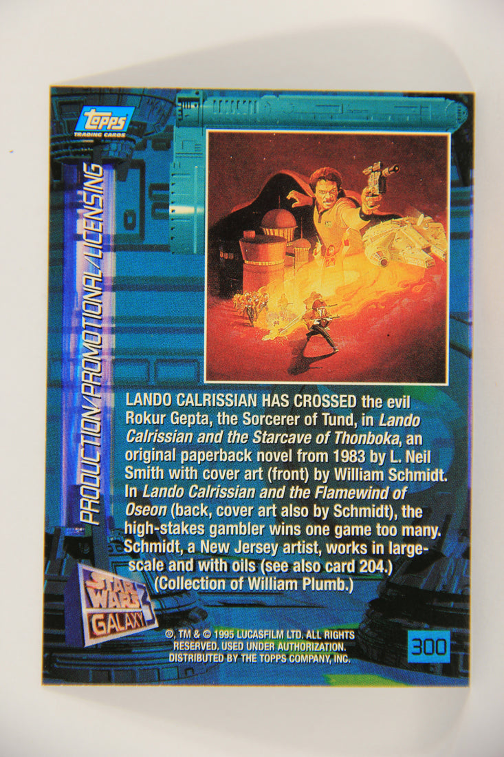Star Wars Galaxy 1995 Topps Trading Card #300 Lando Calrissian Artwork ENG L019662