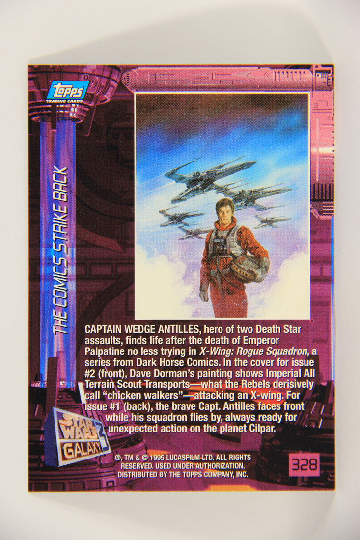 Star Wars Galaxy 1995 Topps Trading Card #328 Captain Wedge Antilles ENG L019690