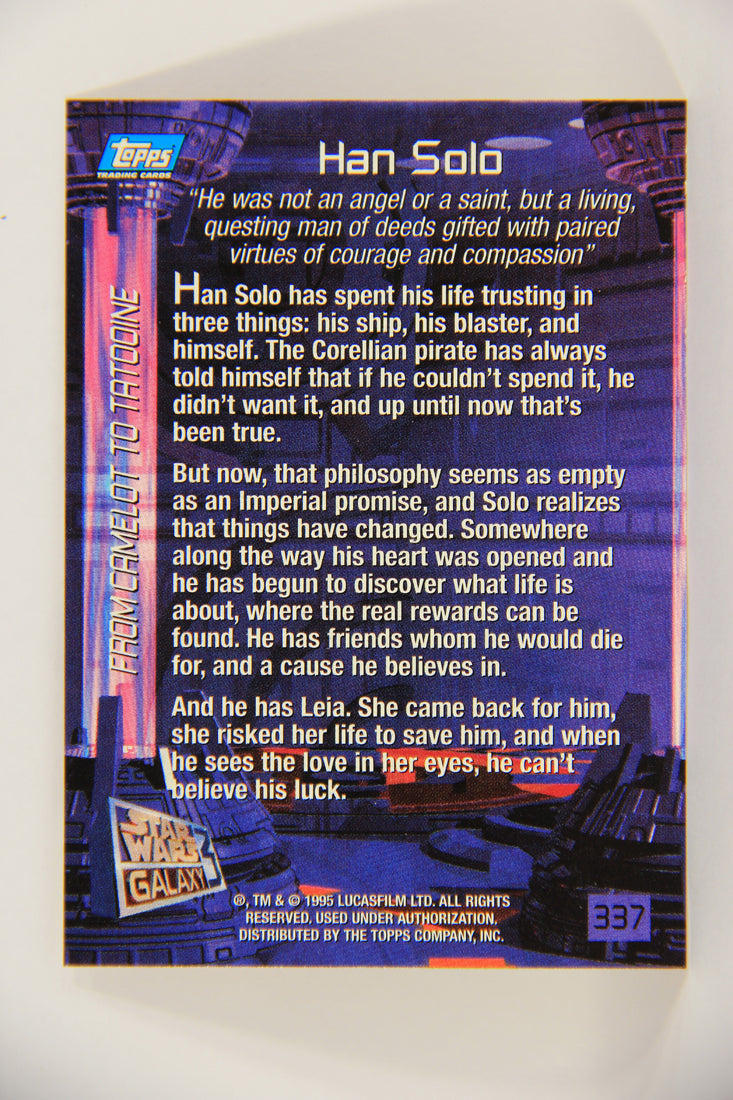 Star Wars Galaxy 1995 Topps Trading Card #337 Han Solo Artwork ENG L019699