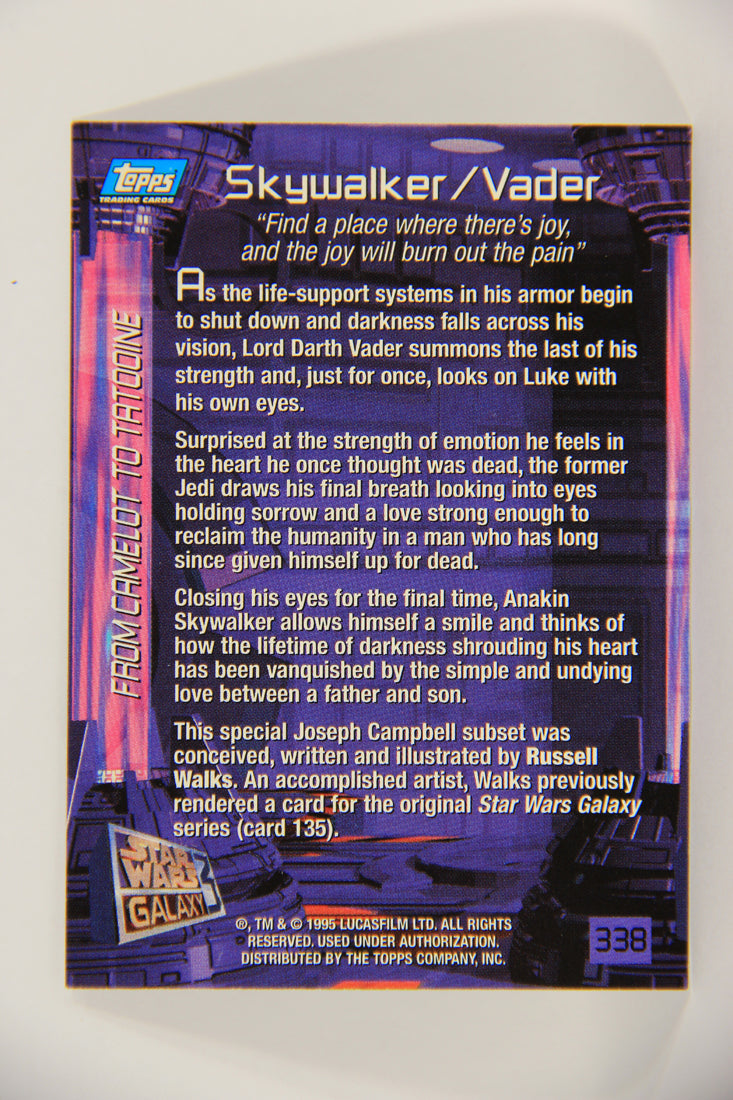 Star Wars Galaxy 1995 Topps Trading Card #338 Skywalker / Vader Artwork ENG L019700