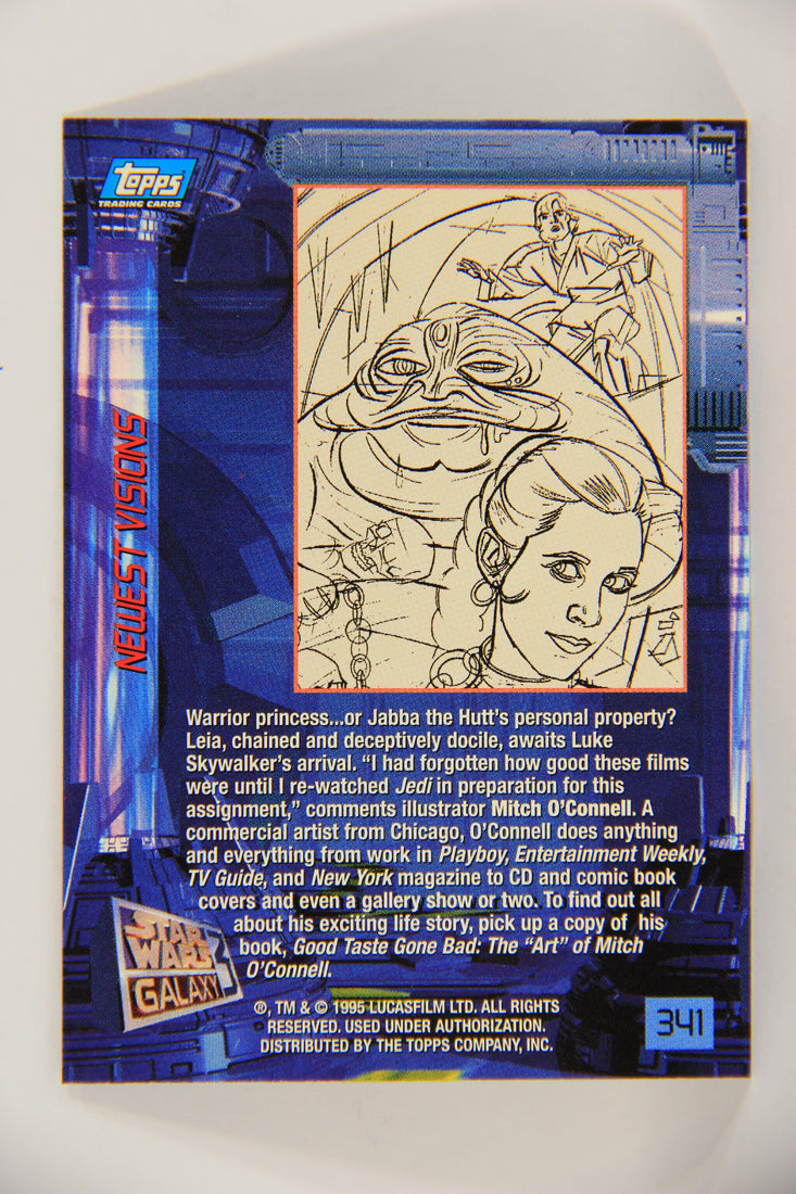 Star Wars Galaxy 1995 Topps Card #341 Princess Leia Chained Artwork ENG L019703