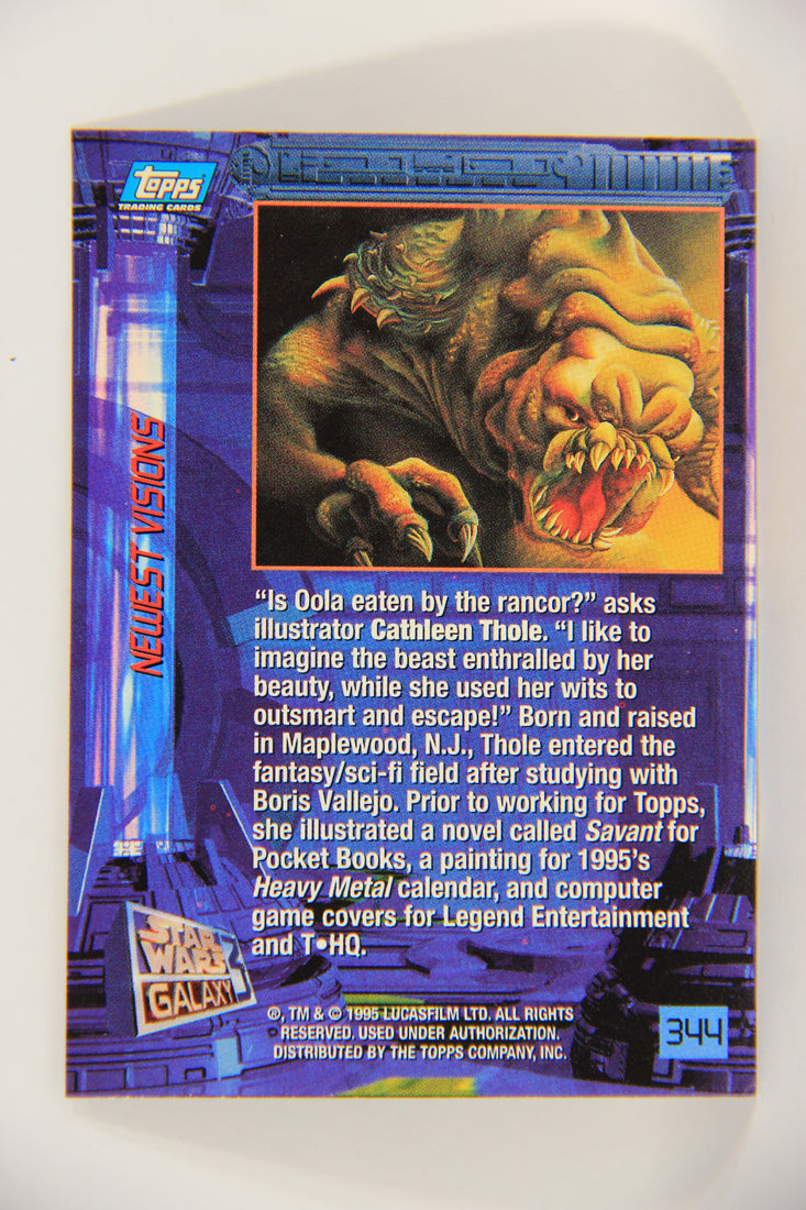 Star Wars Galaxy 1995 Trading Card #344 Is Oola Eaten By The Rancor ENG L019706