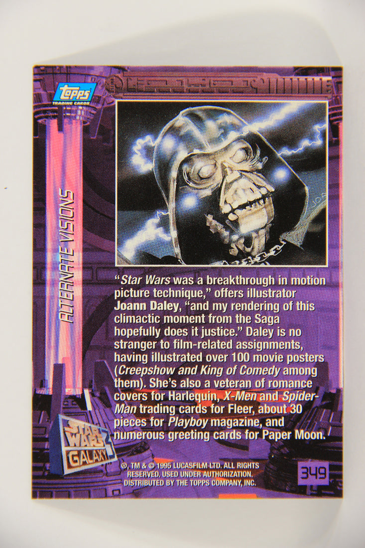 Star Wars Galaxy 1995 Card #349 Palpatine Uses Force Lightning Artwork ENG L019711