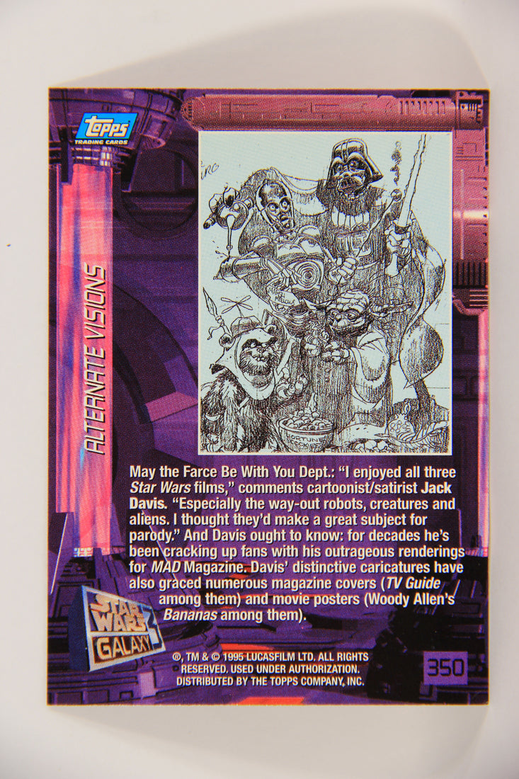 Star Wars Galaxy 1995 Trading Card #350 May The Farce Be With You Artwork ENG L019712