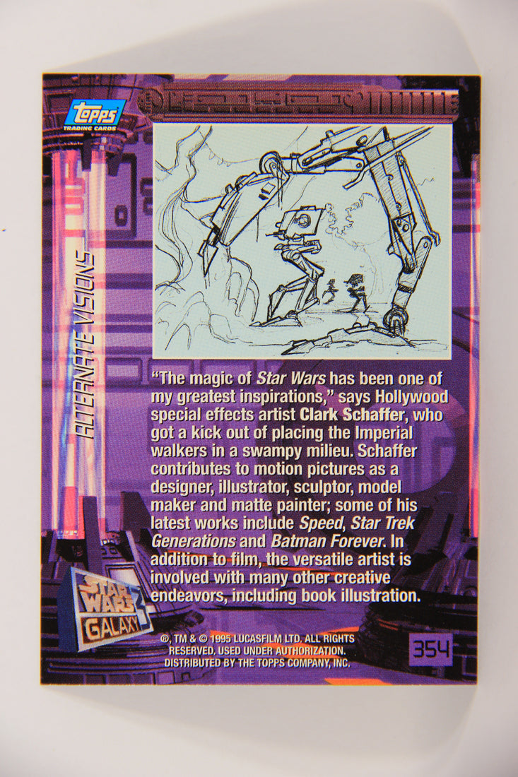 Star Wars Galaxy 1995 Topps Trading Card #354 AT-ST Walkers In The Swamp L019716