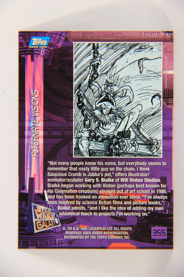 Star Wars Galaxy 1995 Topps Card #355 Salacious Crumb ROTJ Artwork ENG L019717