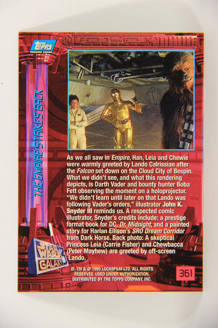 Star Wars Galaxy 1995 Trading Card #361 Observing Their Arrival Artwork ENG L019723