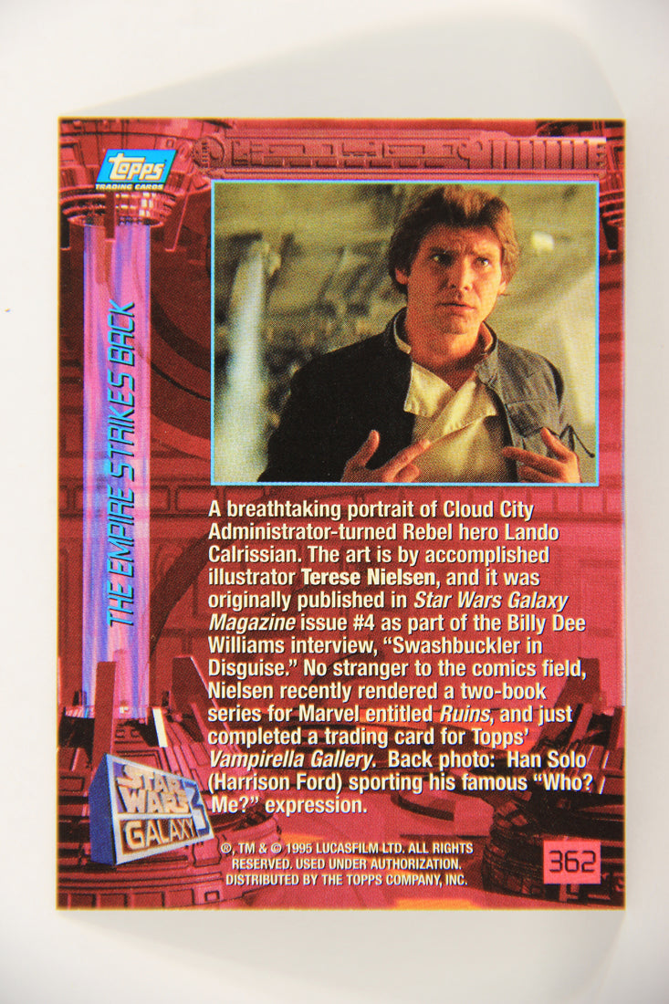 Star Wars Galaxy 1995 Topps Trading Card #362 Lando Calrissian Artwork ENG L019724
