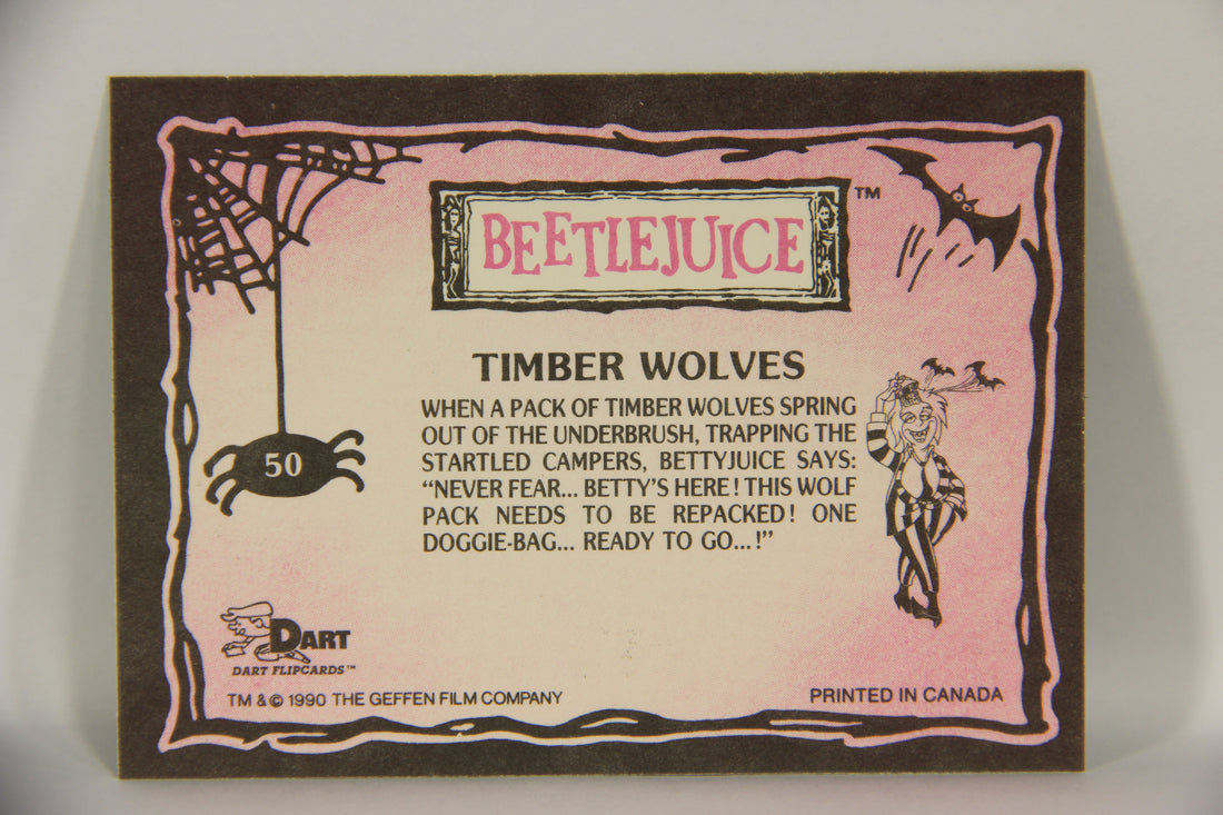 Beetlejuice 1990 Trading Card #50 Timber Wolves ENG L019755